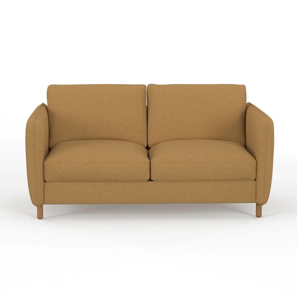 Fabrique de Styles Canapé convertible 2 places Gustave - Tissu Texturé - Crown Moutarde* Canapés Convertibles