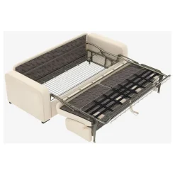 Fabrique de Styles Canapé convertible 28kg 2 places en tissu lenny crème - Porto* Canapés Convertibles