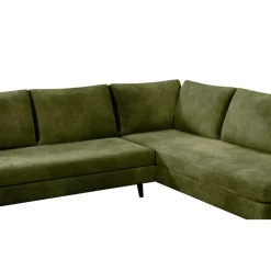 Fabrique de Styles Canapé d'angle droit 5 places André - effet velours - Seven emerald* Canapés D'angle