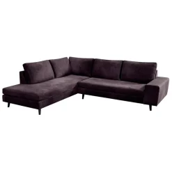 Fabrique de Styles Canapé d'angle droit 5 places André - effet velours - Seven emerald* Canapés D'angle