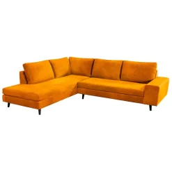 Fabrique de Styles Canapé d'angle droit 5 places André - effet velours - Seven emerald* Canapés D'angle