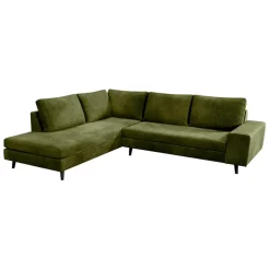 Fabrique de Styles Canapé d'angle droit 5 places André - effet velours - Seven emerald* Canapés D'angle
