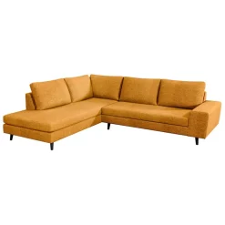 Fabrique de Styles Canapé d'angle gauche 5 places André - tissu texturé - Crown moutarde* Canapés D'angle