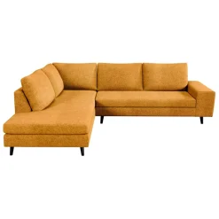 Fabrique de Styles Canapé d'angle gauche 5 places André - tissu texturé - Crown moutarde* Canapés D'angle