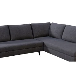 Fabrique de Styles Canapé d'angle gauche 5 places André - tissu texturé - Crown moutarde* Canapés D'angle