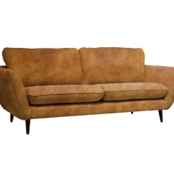 Fabrique de Styles Canapé fixe 3 places Axel - Velours Vintage - Adore Anthracite* Canapés Fixes