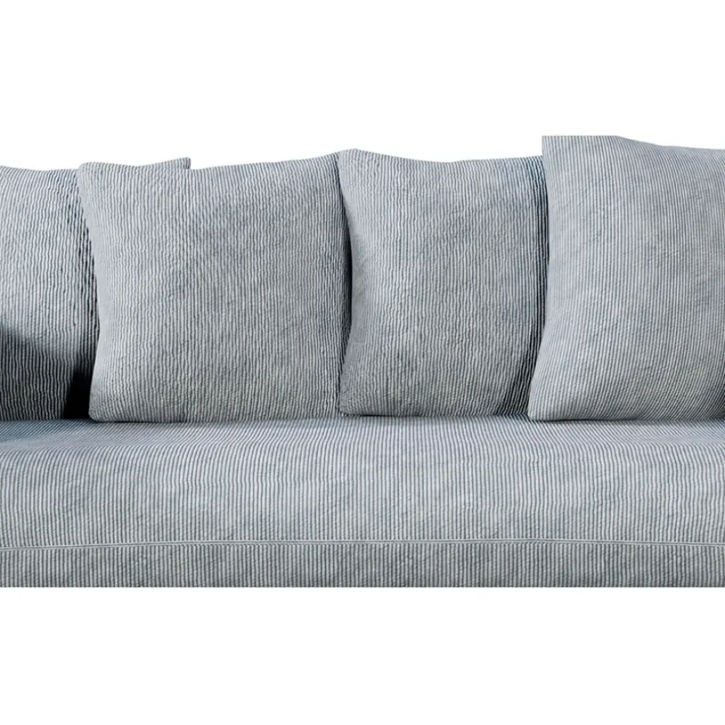 Fabrique de Styles Canapé fixe 3 places Basile - Effet Velours Côtelé - Fjord Écru* Canapés Fixes