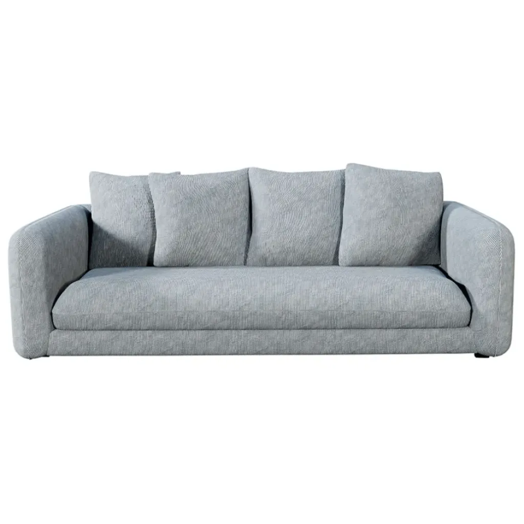 Fabrique de Styles Canapé fixe 3 places Basile - Effet Velours Côtelé - Fjord Écru* Canapés Fixes