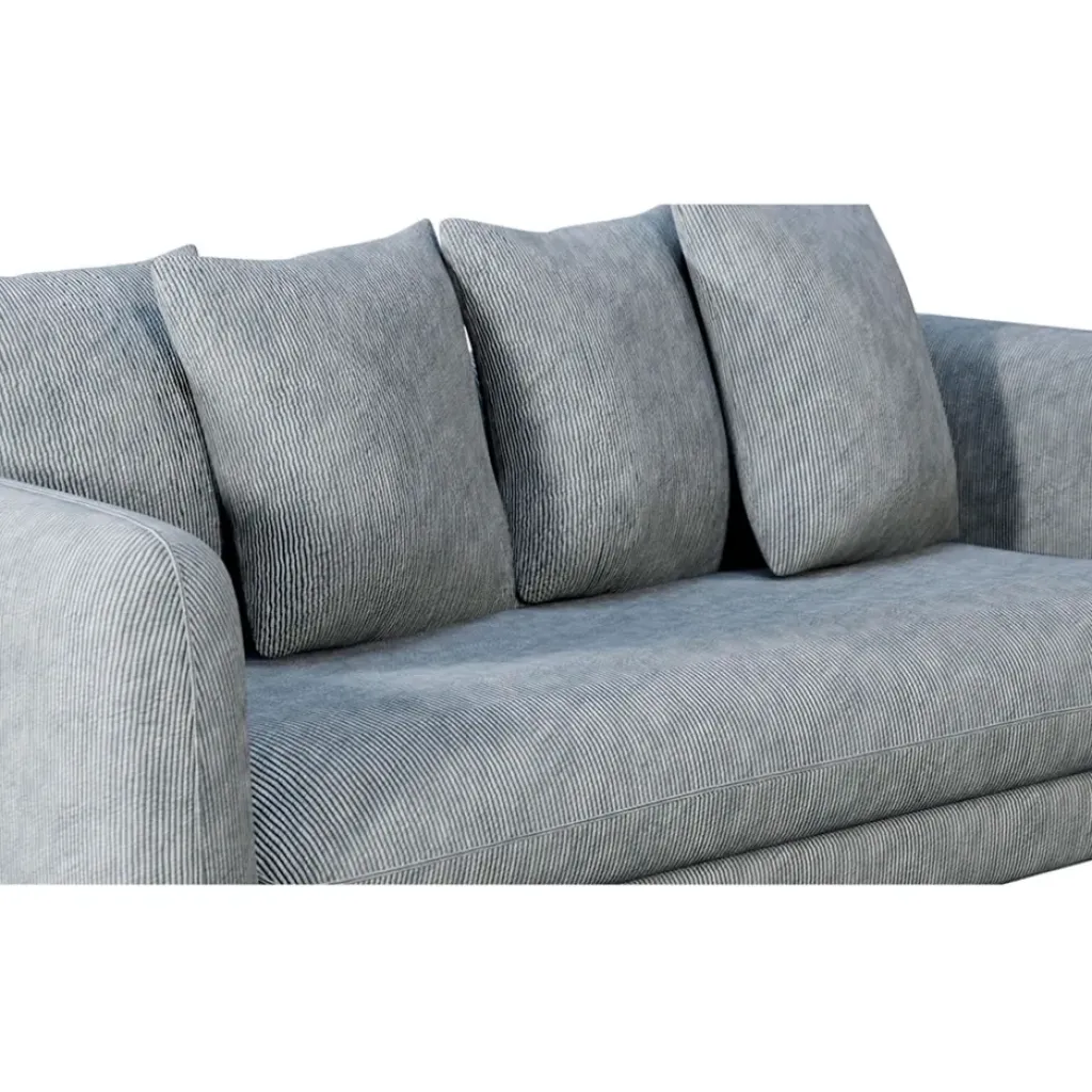 Fabrique de Styles Canapé fixe 3 places Basile - Effet Velours Côtelé - Fjord Écru* Canapés Fixes