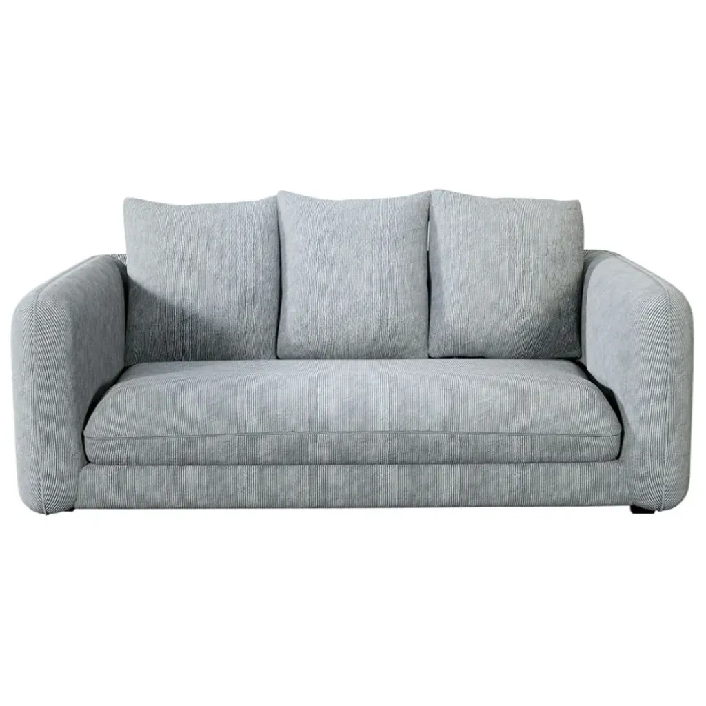 Fabrique de Styles Canapé fixe 3 places Basile - Effet Velours Côtelé - Fjord Écru* Canapés Fixes