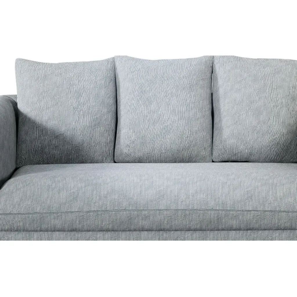 Fabrique de Styles Canapé fixe 3 places Basile - Effet Velours Côtelé - Fjord Écru* Canapés Fixes