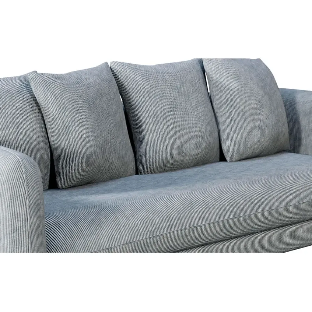 Fabrique de Styles Canapé fixe 3 places Basile - Effet Velours Côtelé - Fjord Écru* Canapés Fixes