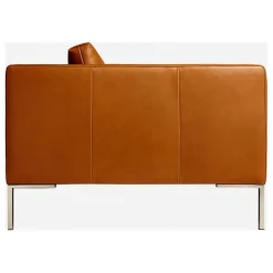 Fabrique de Styles Canapé fixe 3 places en cuir vintage cognac - Montino* Canapés Fixes