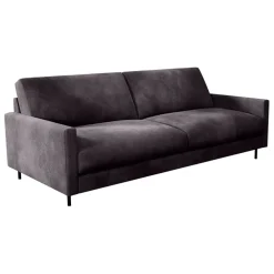 Fabrique de Styles Canapé fixe 3 places Gaspard - Velours Vintage - Adore Anthracite* Canapés Fixes