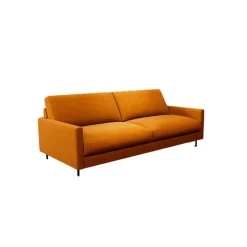 Fabrique de Styles Canapé fixe 3 places Gaspard - Velours Vintage - Adore Anthracite* Canapés Fixes