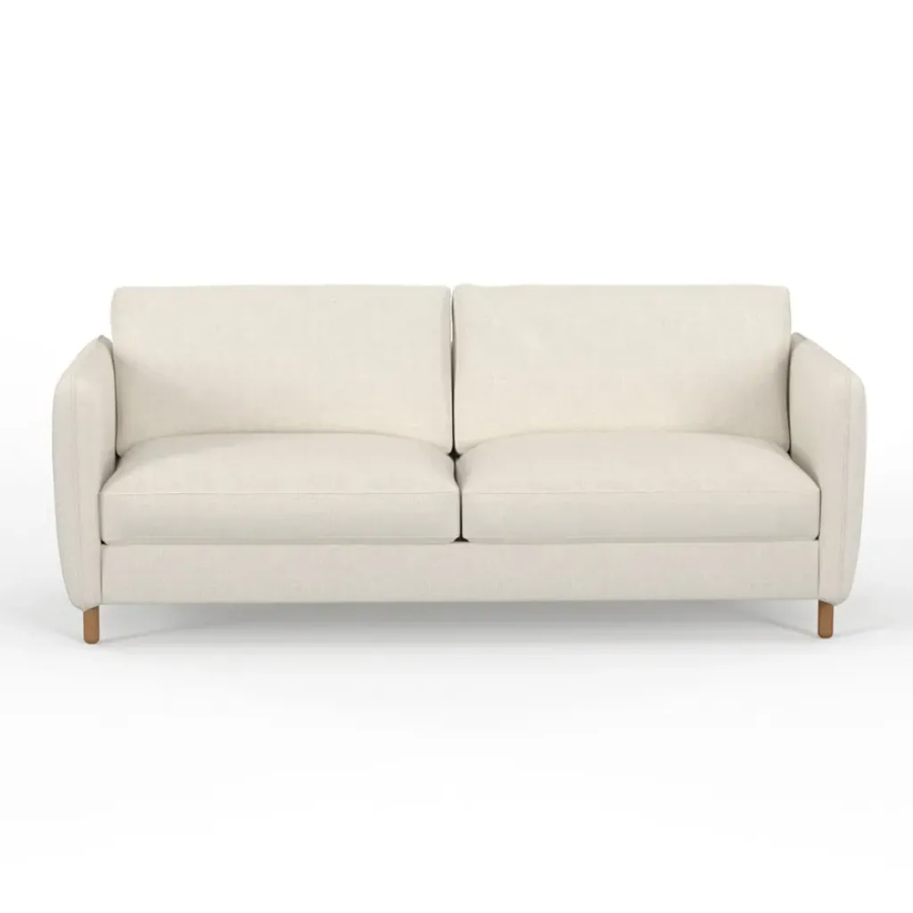 Fabrique de Styles Canapé fixe 4 places Gustave - Velours Texturé - Dany Ecru* Canapés Fixes