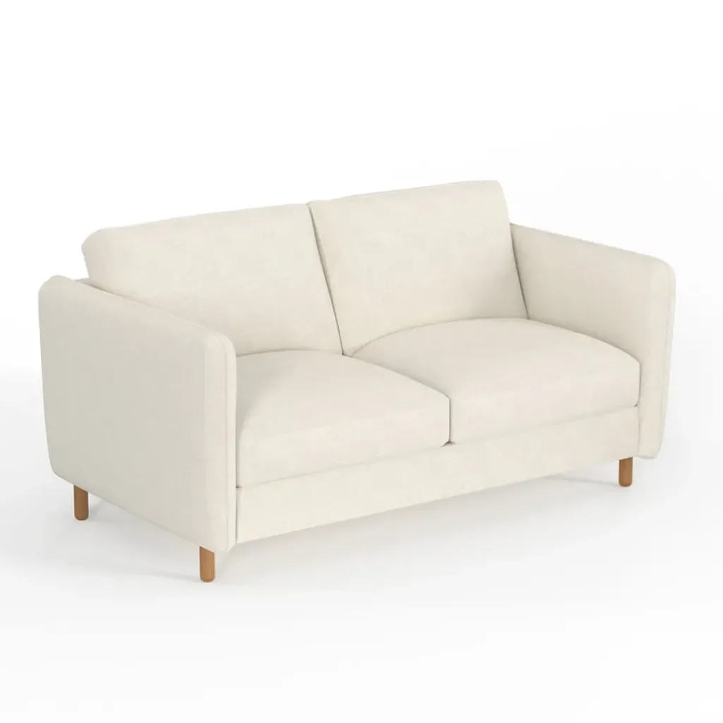 Fabrique de Styles Canapé fixe 4 places Gustave - Velours Texturé - Dany Ecru* Canapés Fixes