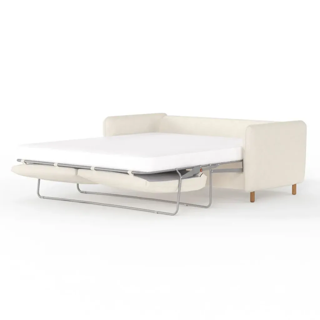 Fabrique de Styles Canapé fixe 4 places Gustave - Velours Texturé - Dany Ecru* Canapés Fixes