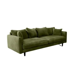 Fabrique de Styles Canapé fixe 4 places Marius - Effet Velours - Seven Turtle* Canapés Fixes