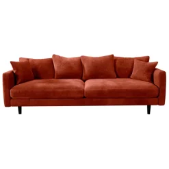 Fabrique de Styles Canapé fixe 4 places Marius - Effet Velours - Seven Turtle* Canapés Fixes