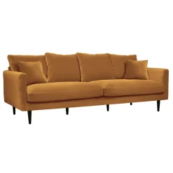 Fabrique de Styles Canapé fixe 4 places Marius - Effet Velours - Seven Turtle* Canapés Fixes