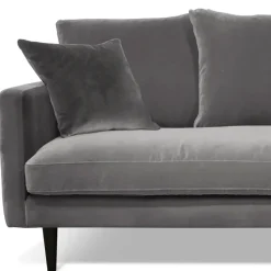 Fabrique de Styles Canapé fixe 4 places Marius - Effet Velours - Seven Turtle* Canapés Fixes