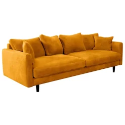 Fabrique de Styles Canapé fixe 4 places Marius - Effet Velours - Seven Turtle* Canapés Fixes