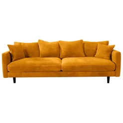 Fabrique de Styles Canapé fixe 4 places Marius - Effet Velours - Seven Turtle* Canapés Fixes