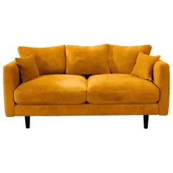 Fabrique de Styles Canapé fixe 4 places Marius - Effet Velours - Seven Turtle* Canapés Fixes