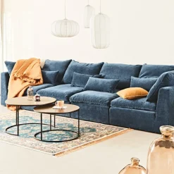 Fabrique de Styles Canapé modulable 4 places é avec pouf - Auguste* Canapés Modulables