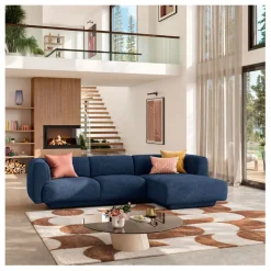 Fabrique de Styles Canape angle droit 4 places en tissu texturé - Austin* Canapés D'angle