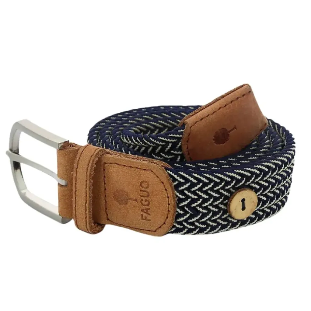 Fabrique de Styles Ceinture tressée bleu marine et écru taille unique* Accessoires Mode