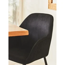Fabrique de Styles Chaise avec accoudoirs en velours côtelé - Julia* Chaises