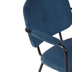 Fabrique de Styles Chaise avec accoudoirs en velours côtelé foncé - Aston* Chaises