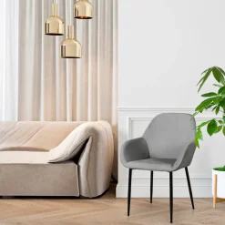 Fabrique de Styles Chaise avec accoudoirs en velours côtelé - Julia* Chaises