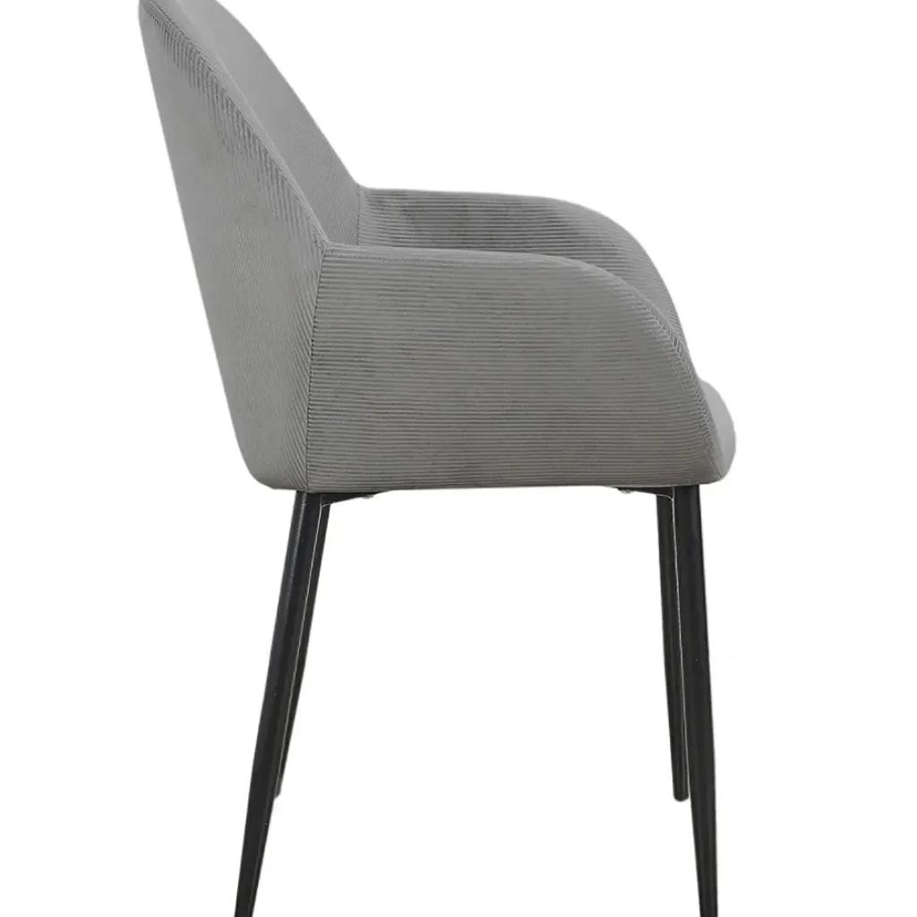 Fabrique de Styles Chaise avec accoudoirs en velours côtelé - Julia* Chaises