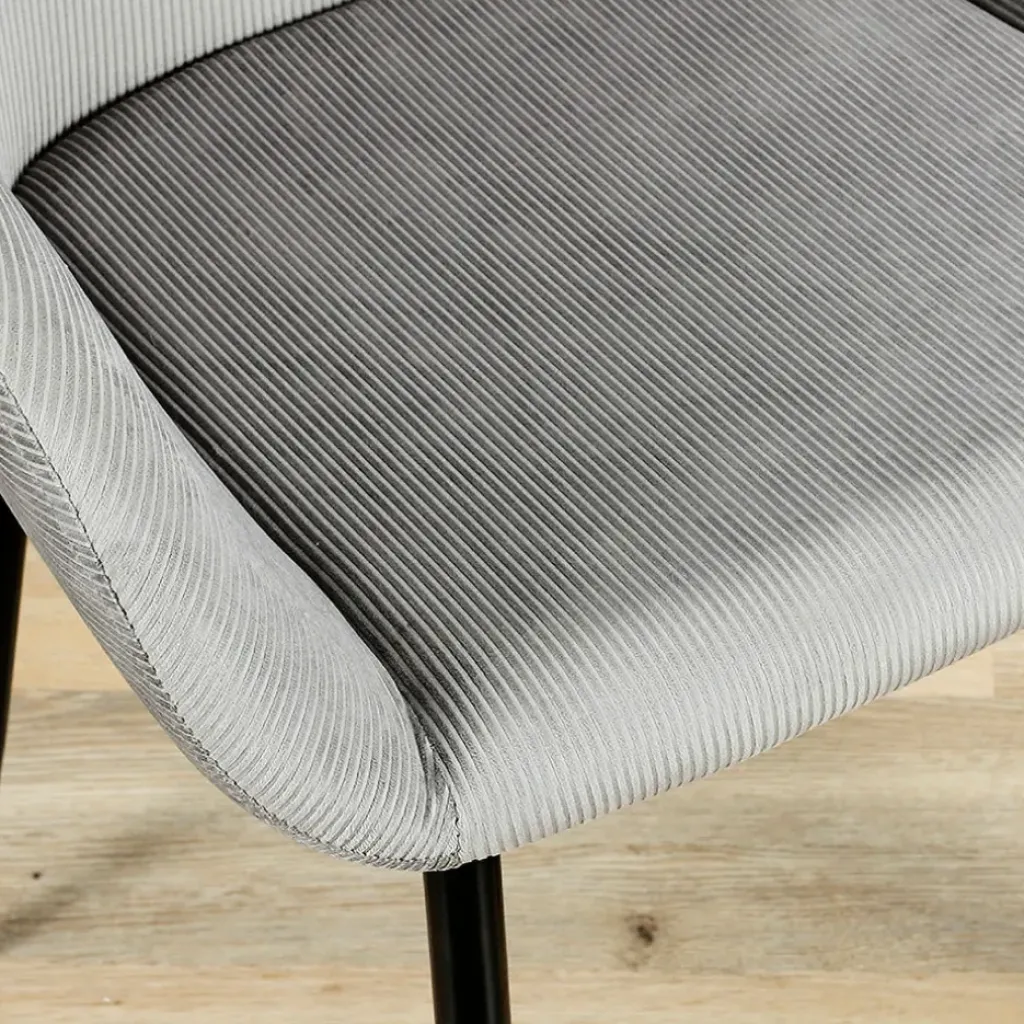 Fabrique de Styles Chaise avec accoudoirs en velours côtelé - Julia* Chaises