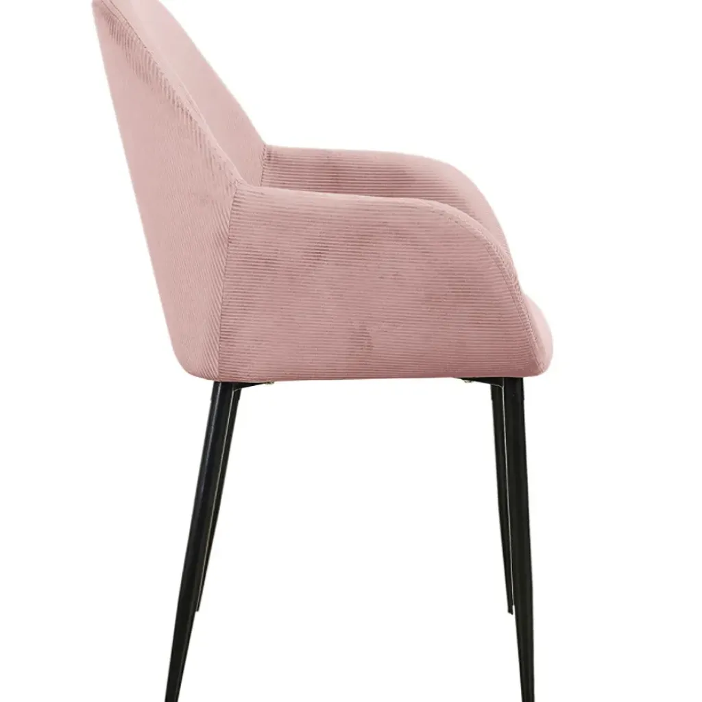 Fabrique de Styles Chaise avec accoudoirs en velours côtelé - Julia* Chaises