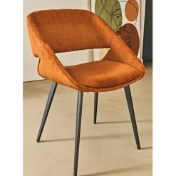 Fabrique de Styles Chaise avec accoudoirs en velours côtelé - Alma* Chaises