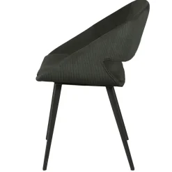 Fabrique de Styles Chaise avec accoudoirs en velours côtelé foncé - Alma* Chaises