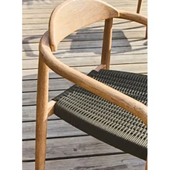 Fabrique de Styles Chaise avec accoudoirs en bois d' eucalyptus noir - Anam* Chaises