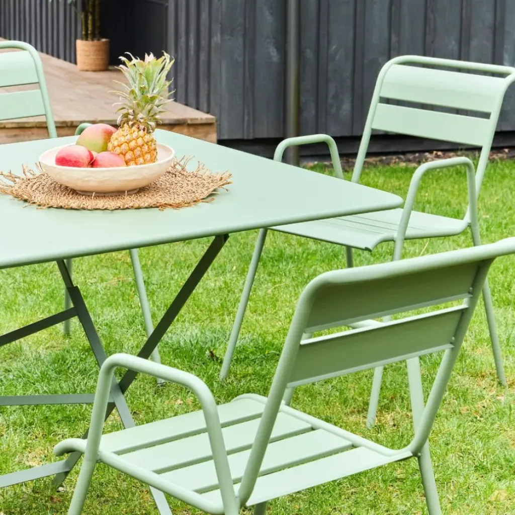 Fabrique de Styles Chaise bridge d'extérieur en acier - Monceau*Enfant Chaises, Fauteuils|Jardin