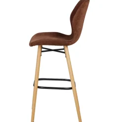 Fabrique de Styles Chaise de bar en tissu soft touch h65cm - Keri* Tabourets Et Chaises De Bar