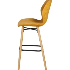 Fabrique de Styles Chaise de bar en tissu soft touch h65cm - Keri* Tabourets Et Chaises De Bar