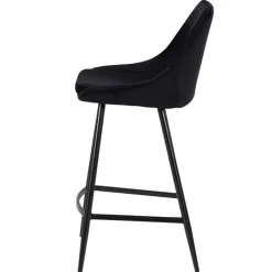 Fabrique de Styles Chaise de bar en velours côtelé h75cm - Ben* Tabourets Et Chaises De Bar