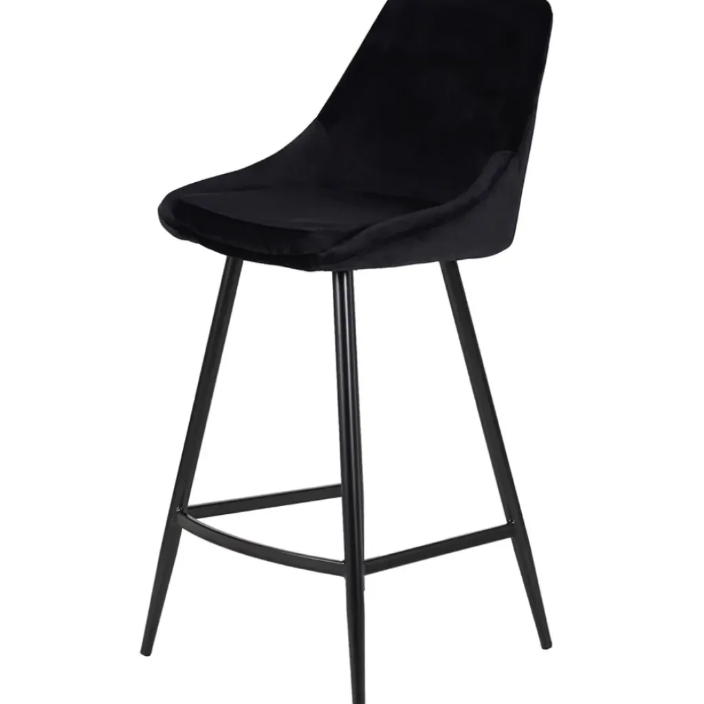 Fabrique de Styles Chaise de bar en velours côtelé h67cm - Ben* Tabourets Et Chaises De Bar