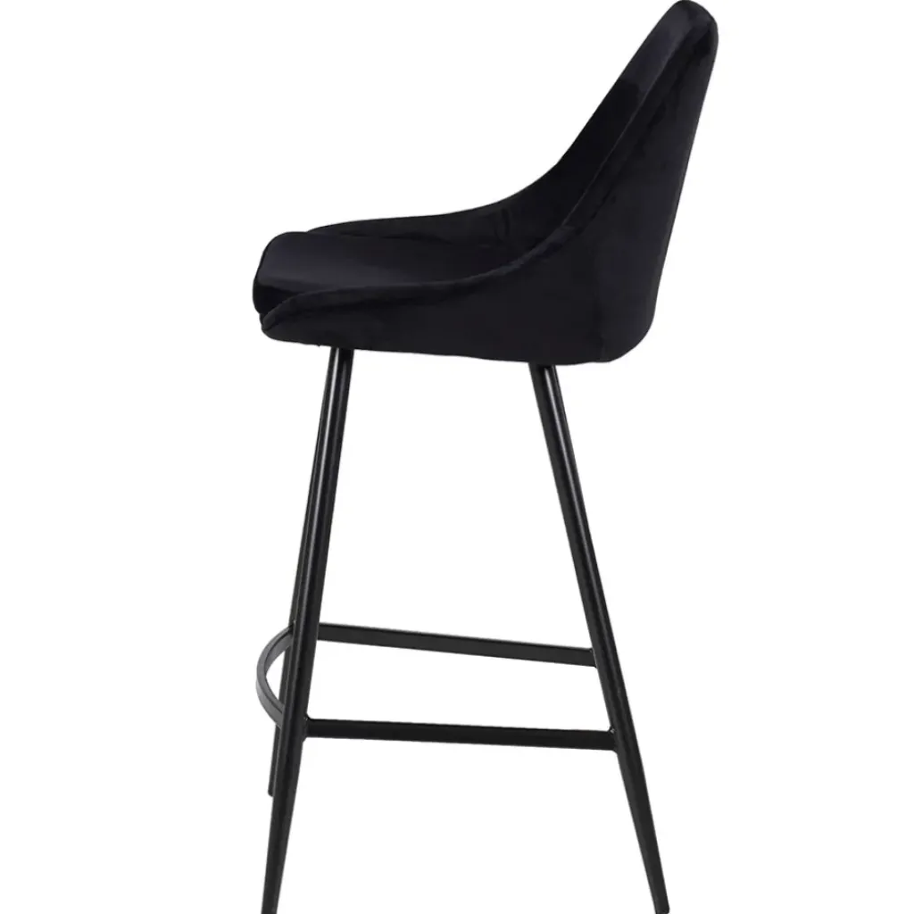 Fabrique de Styles Chaise de bar en velours côtelé h67cm - Ben* Tabourets Et Chaises De Bar