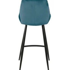 Fabrique de Styles Chaise de bar en velours h67cm - Ben* Tabourets Et Chaises De Bar