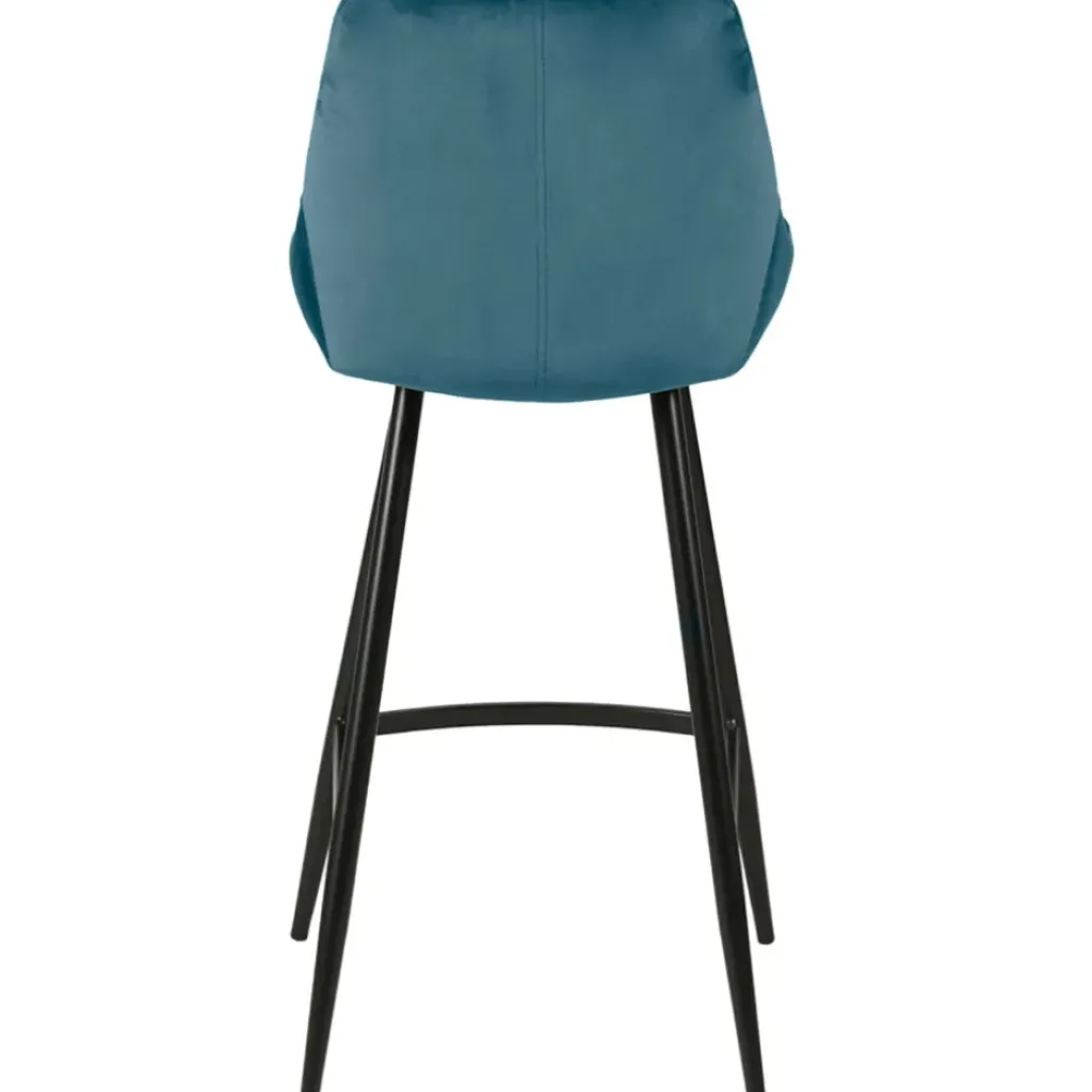 Fabrique de Styles Chaise de bar en velours h67cm - Ben* Tabourets Et Chaises De Bar