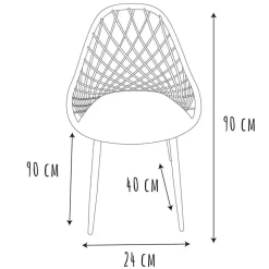 Fabrique de Styles Chaise de jardin en plastique gris - Malaga*Enfant Chaises, Fauteuils|Jardin